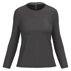 T-shirt col rond manches longues femme