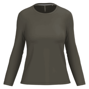 T-shirt col rond manches longues femme