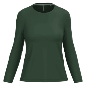 T-shirt col rond manches longues femme