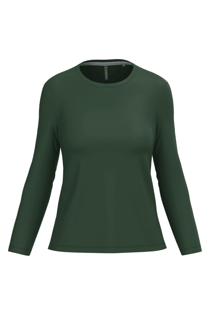 T-shirt col rond manches longues femme