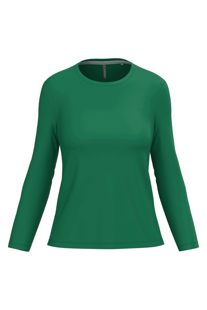 T-shirt col rond manches longues femme