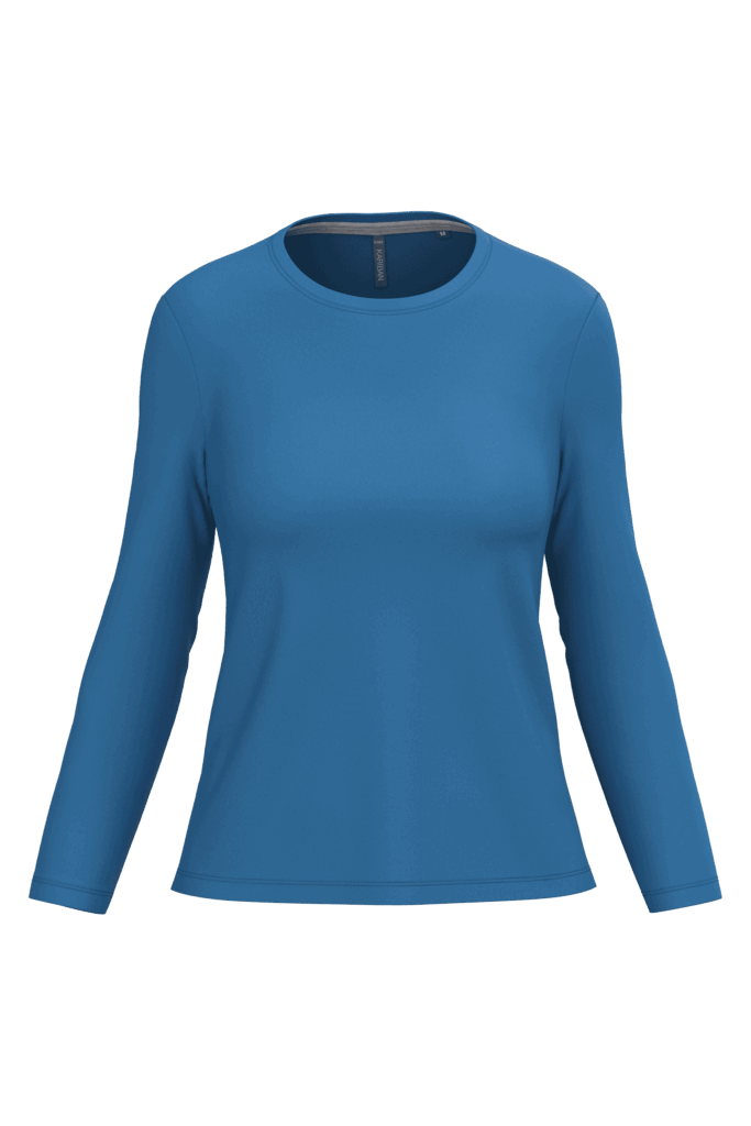 T-shirt col rond manches longues femme