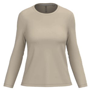 T-shirt col rond manches longues femme