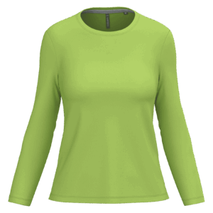 T-shirt col rond manches longues femme
