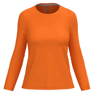 T-shirt col rond manches longues femme