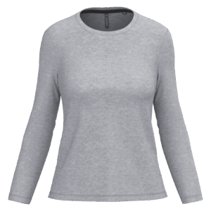 T-shirt col rond manches longues femme