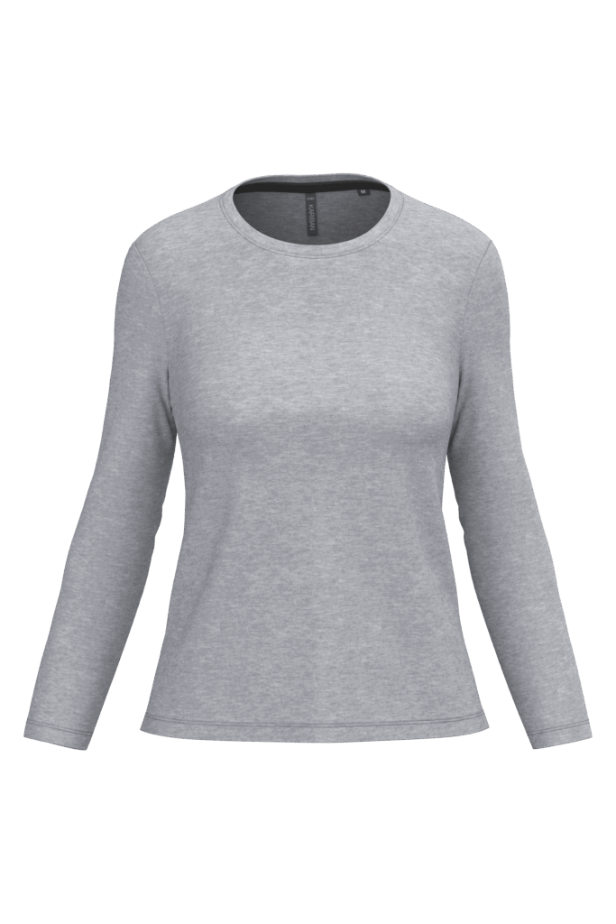 T-shirt col rond manches longues femme