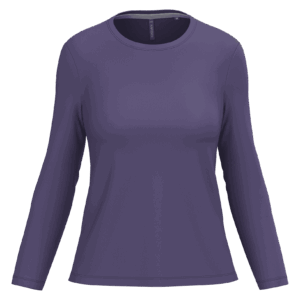 T-shirt col rond manches longues femme