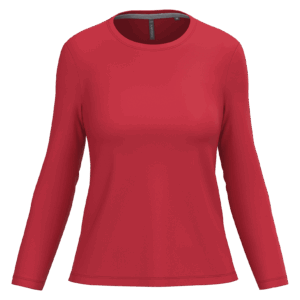 T-shirt col rond manches longues femme