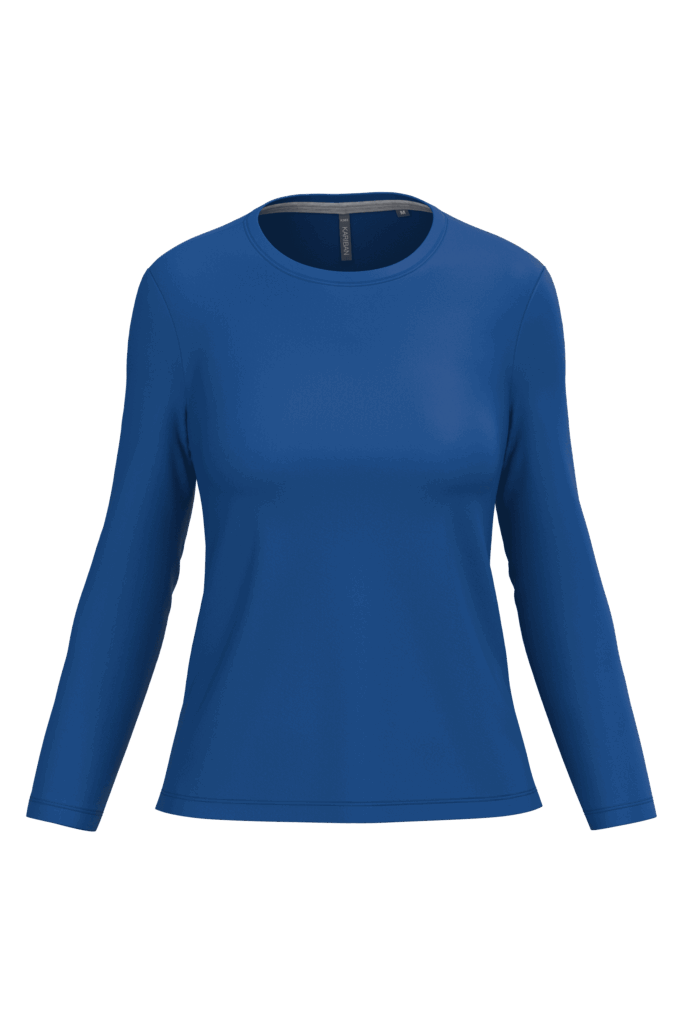T-shirt col rond manches longues femme