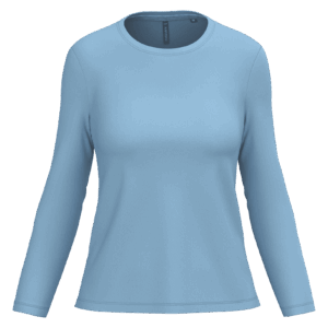 T-shirt col rond manches longues femme