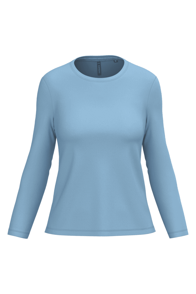 T-shirt col rond manches longues femme
