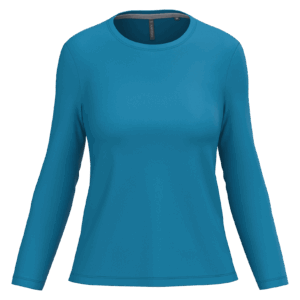 T-shirt col rond manches longues femme