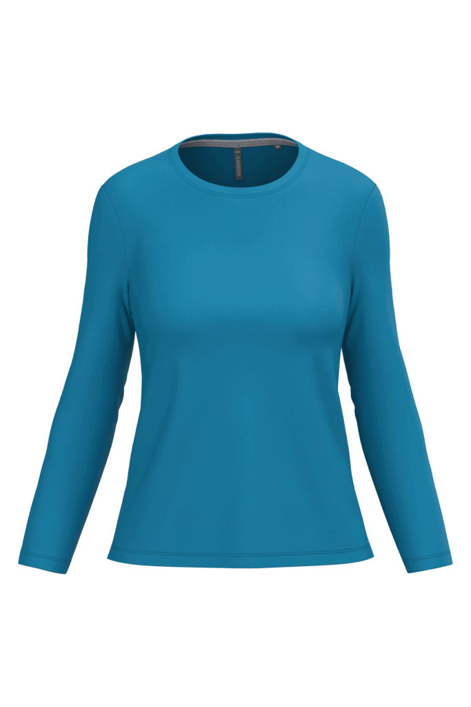 T-shirt col rond manches longues femme
