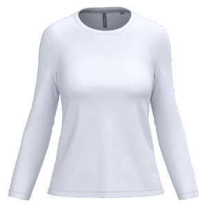 T-shirt col rond manches longues femme