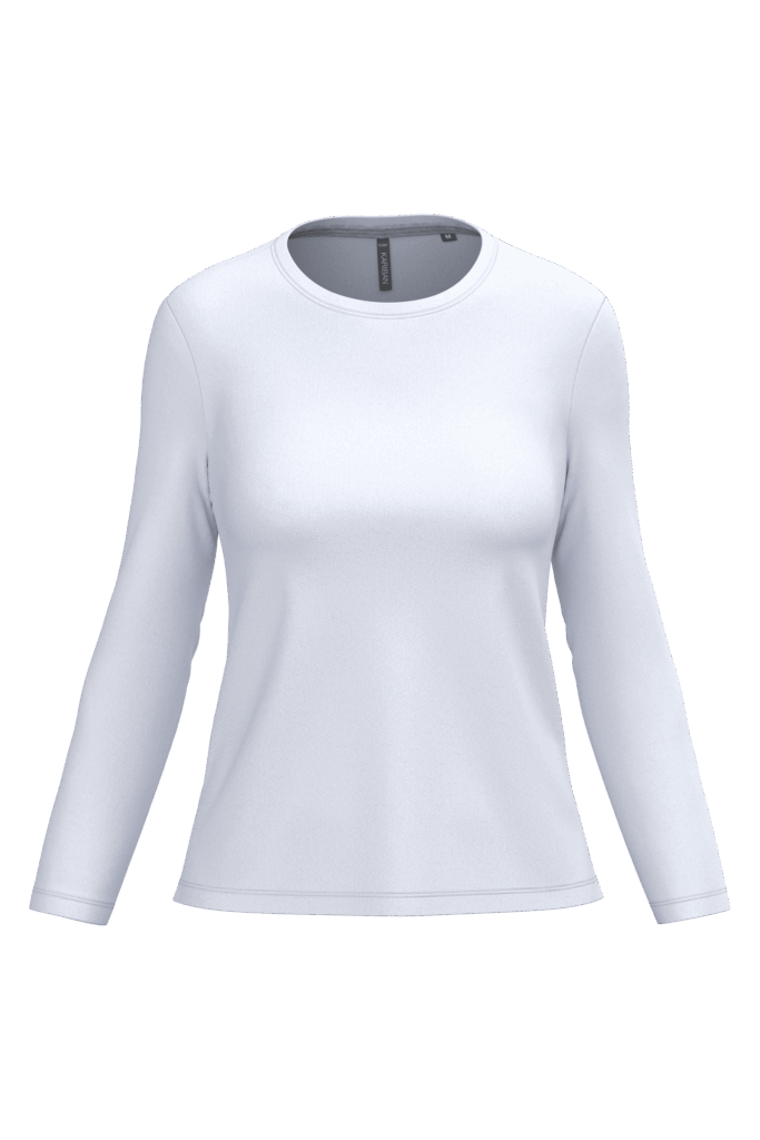 T-shirt col rond manches longues femme