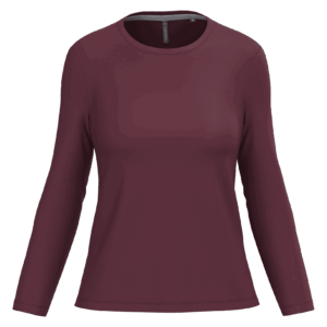 T-shirt col rond manches longues femme
