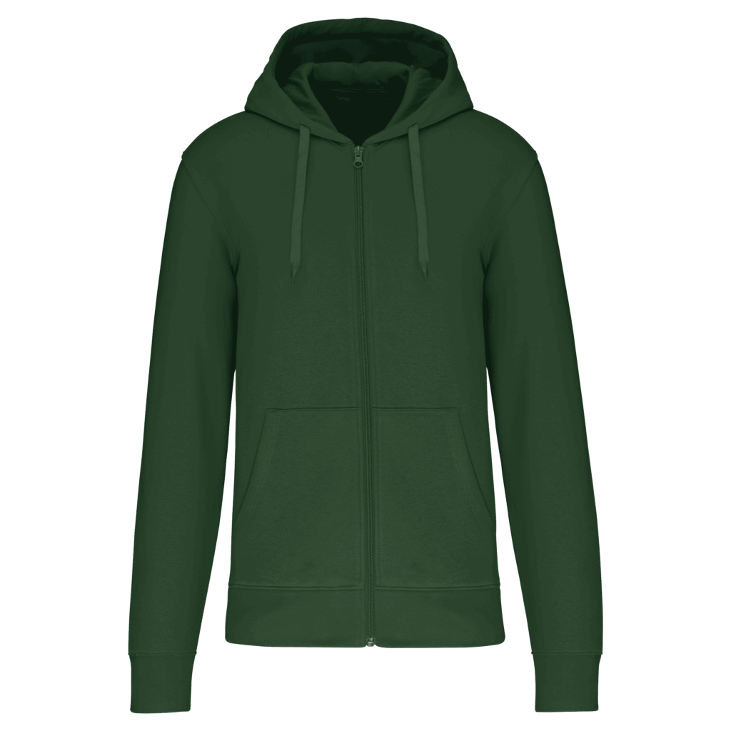 Sweat-shirt écoresponsable zippé à capuche homme