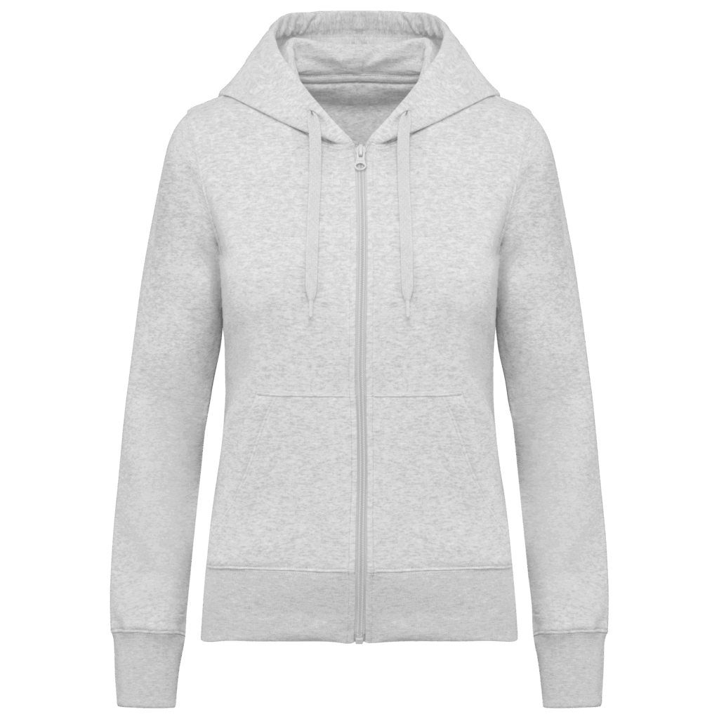 Sweat-shirt écoresponsable zippé à capuche femme