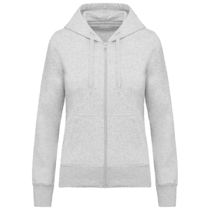 Sweat-shirt écoresponsable zippé à capuche femme