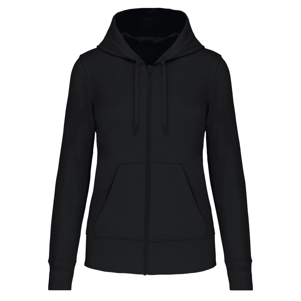Sweat-shirt écoresponsable zippé à capuche femme