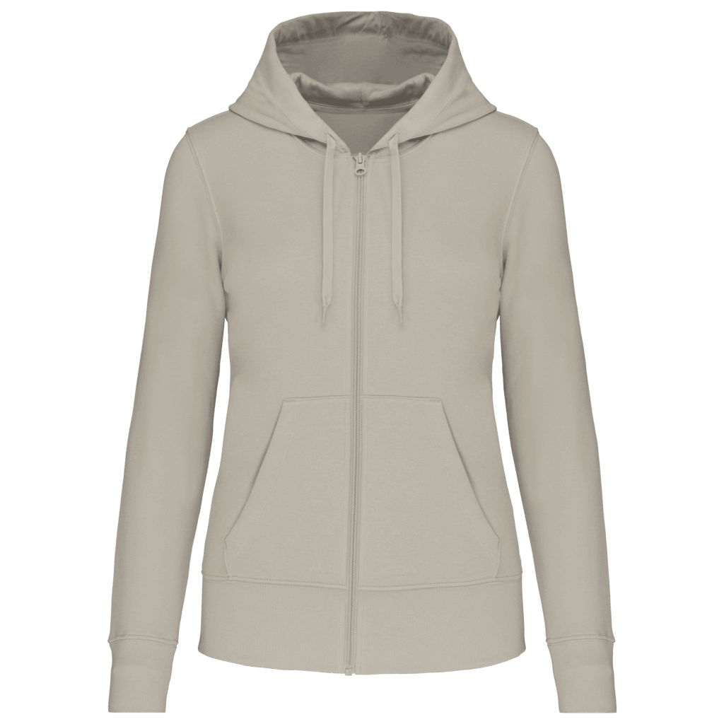 Sweat-shirt écoresponsable zippé à capuche femme