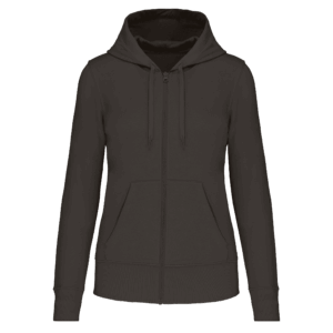 Sweat-shirt écoresponsable zippé à capuche femme