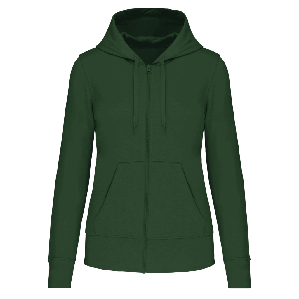 Sweat-shirt écoresponsable zippé à capuche femme