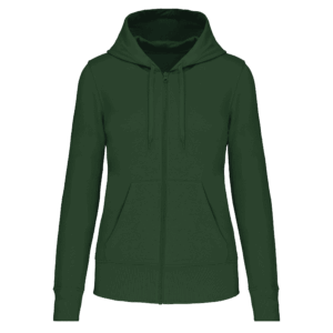Sweat-shirt écoresponsable zippé à capuche femme