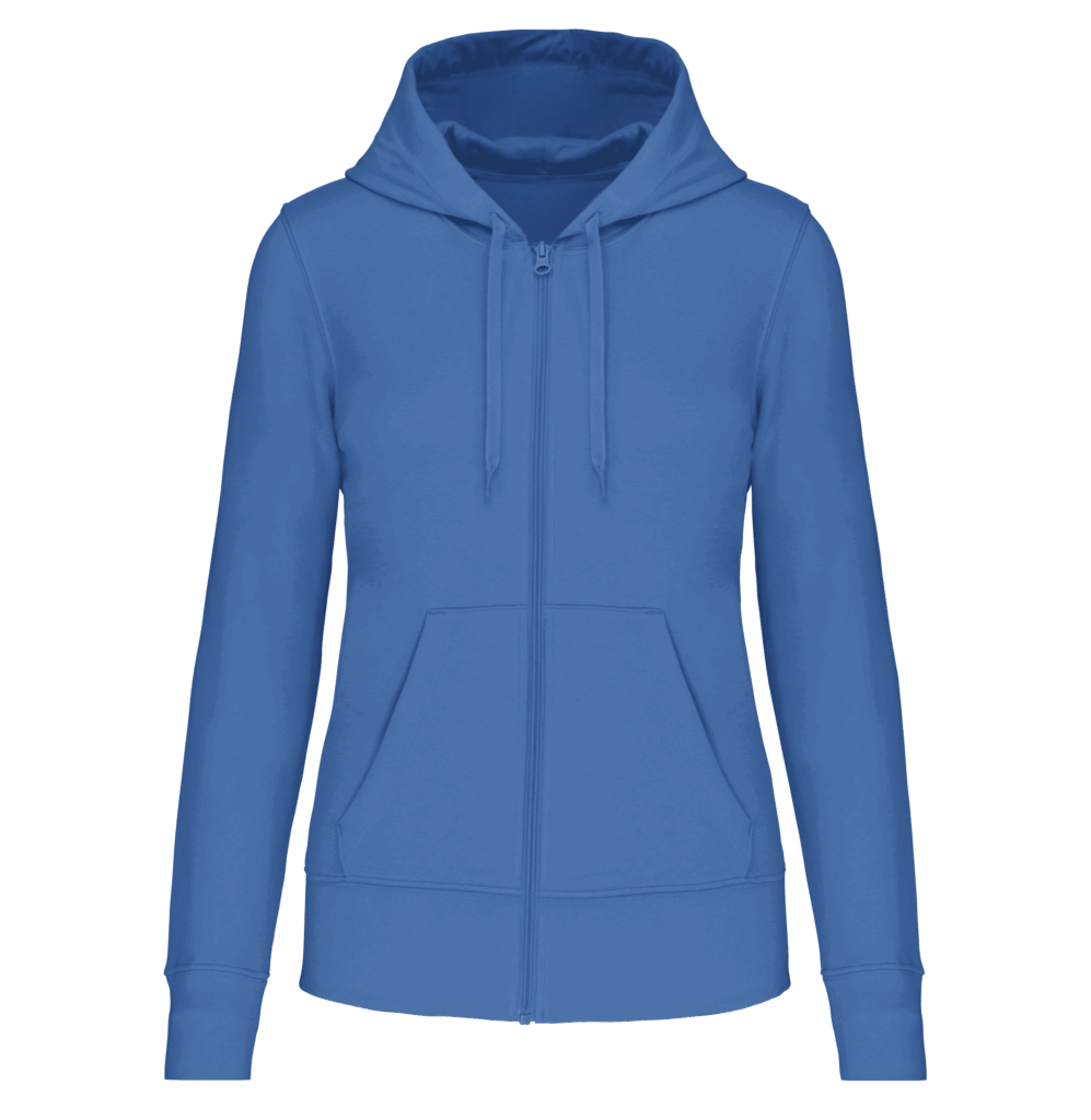 Sweat-shirt écoresponsable zippé à capuche femme