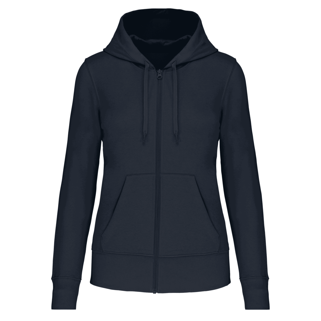 Sweat-shirt écoresponsable zippé à capuche femme