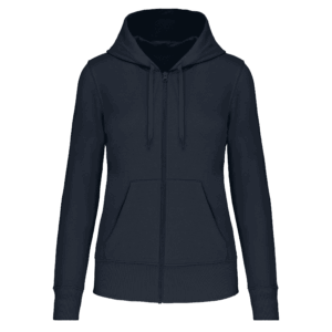 Sweat-shirt écoresponsable zippé à capuche femme