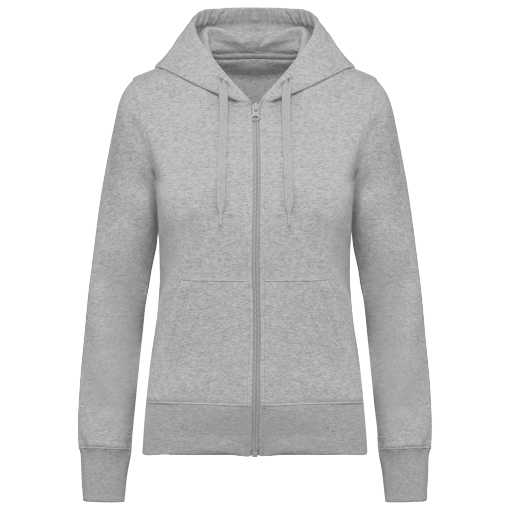 Sweat-shirt écoresponsable zippé à capuche femme