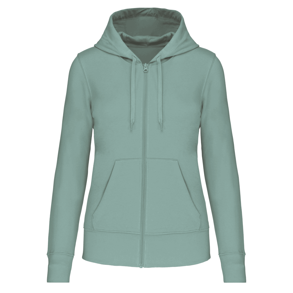 Sweat-shirt écoresponsable zippé à capuche femme