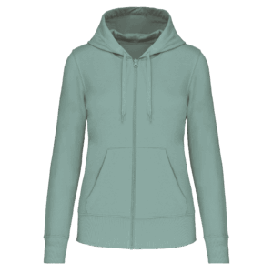 Sweat-shirt écoresponsable zippé à capuche femme
