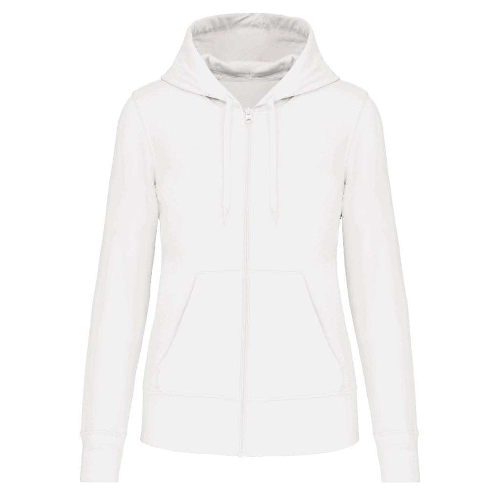 Sweat-shirt écoresponsable zippé à capuche femme