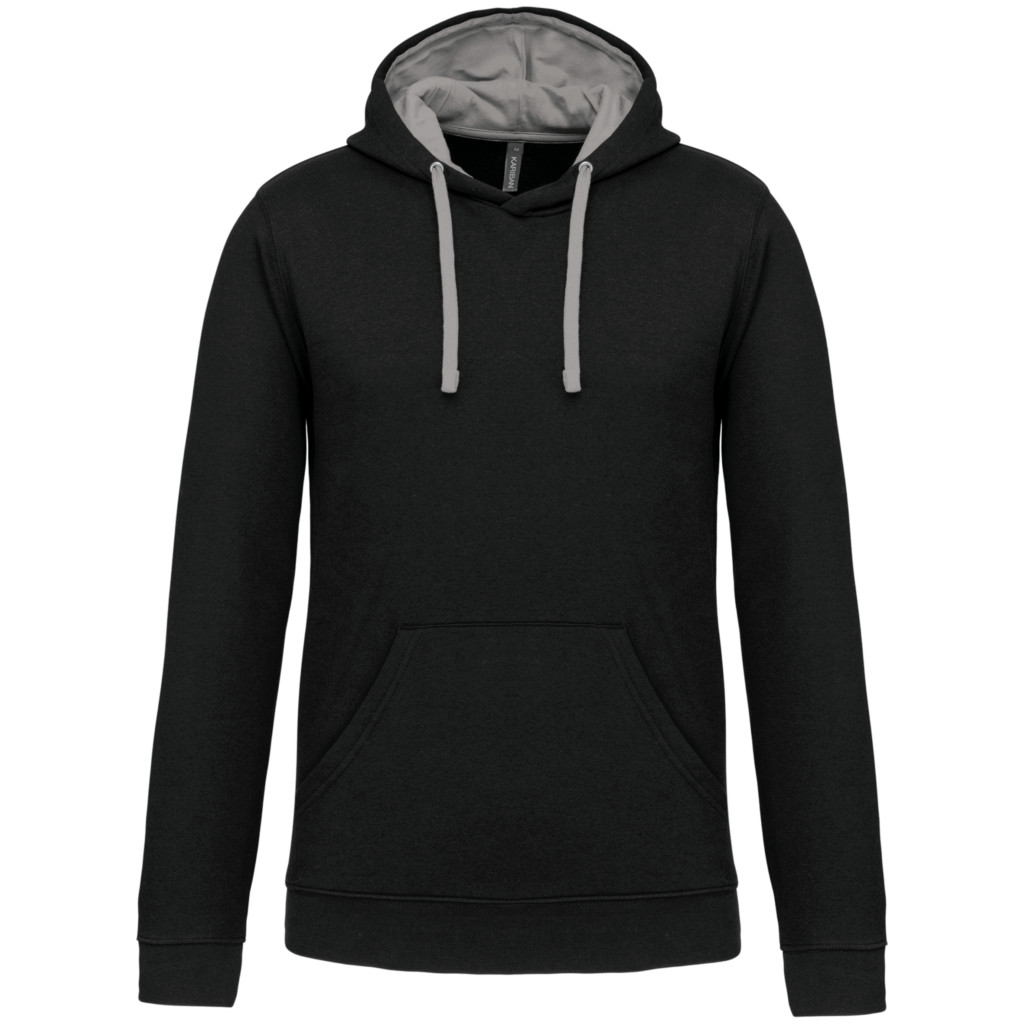 Sweat-shirt capuche contrastée homme