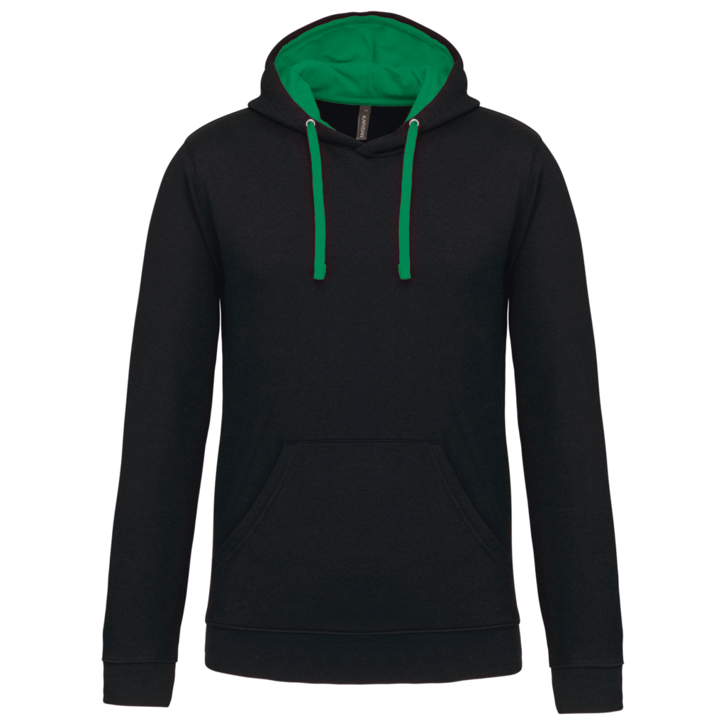Sweat-shirt capuche contrastée homme