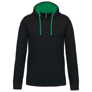 Sweat-shirt capuche contrastée homme