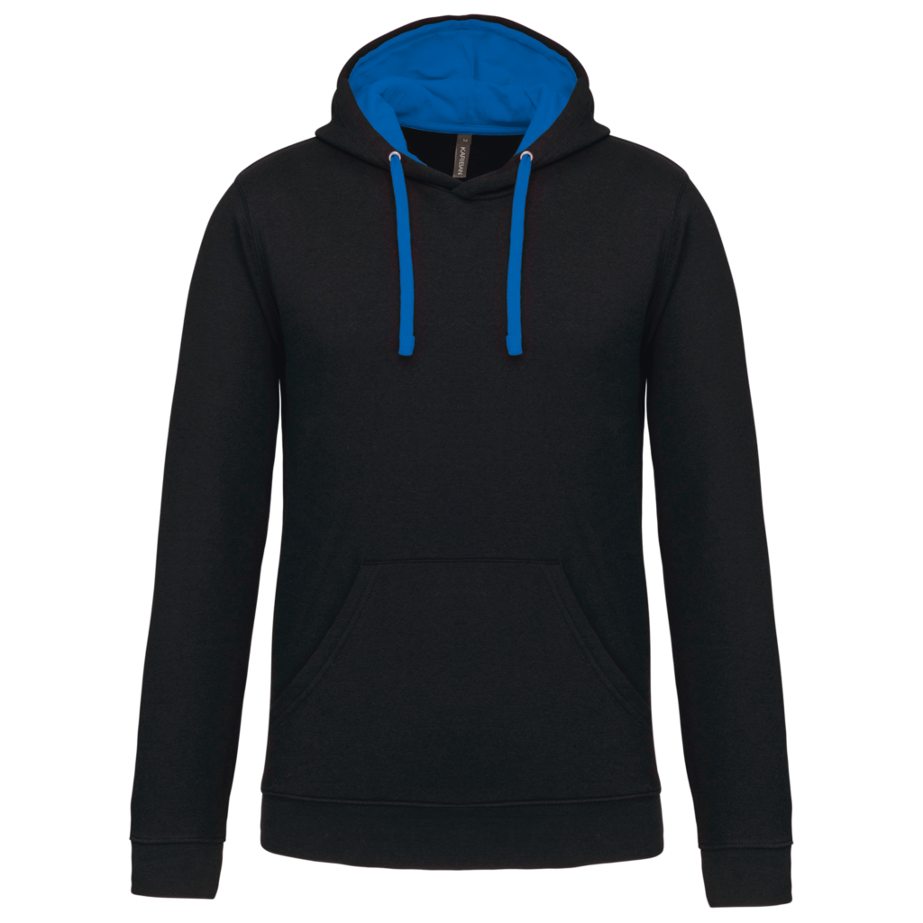 Sweat-shirt capuche contrastée homme