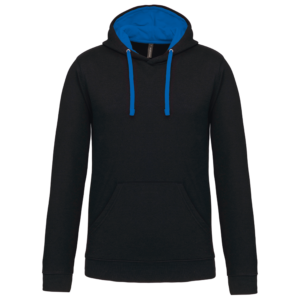 Sweat-shirt capuche contrastée homme