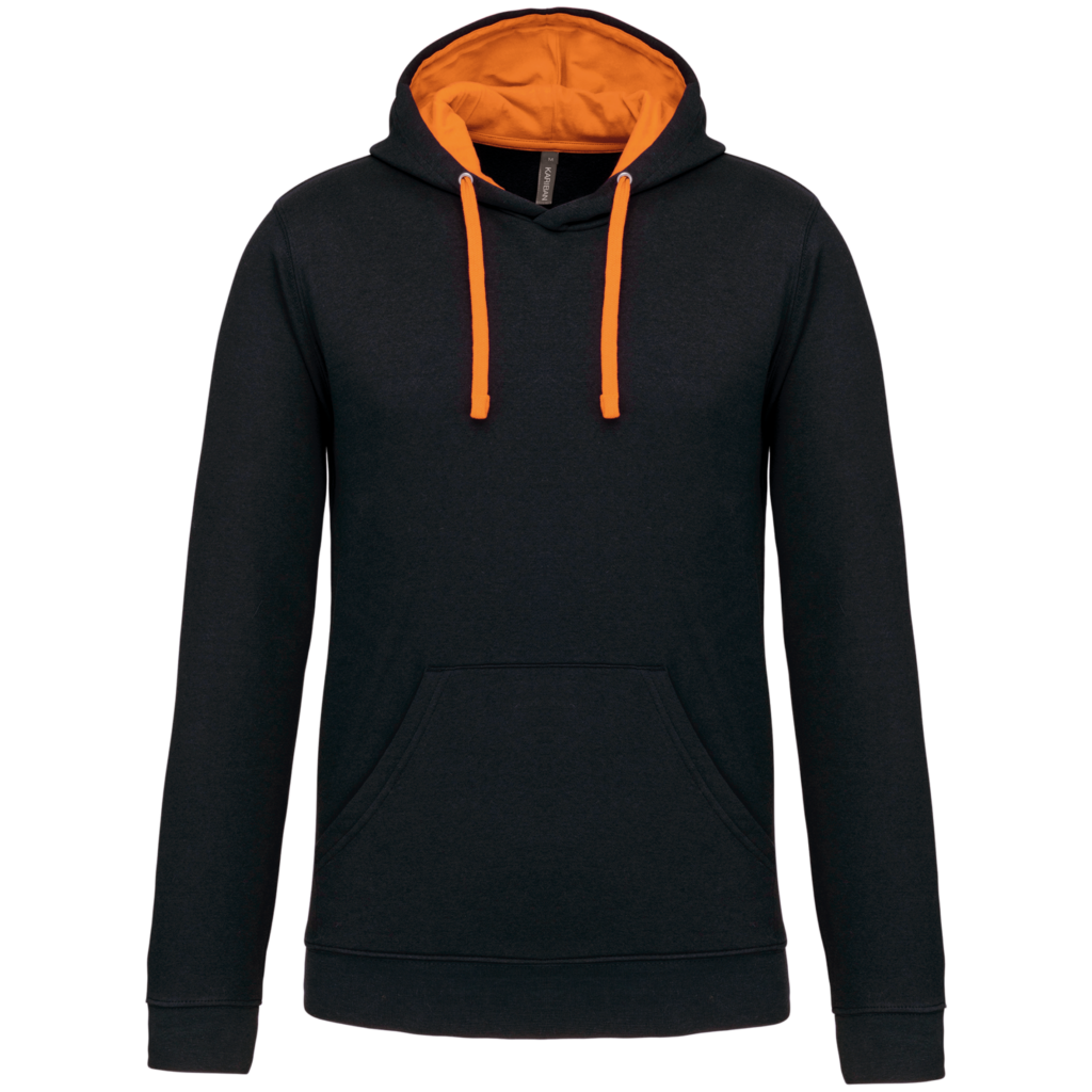 Sweat-shirt capuche contrastée homme