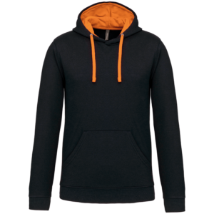 Sweat-shirt capuche contrastée homme