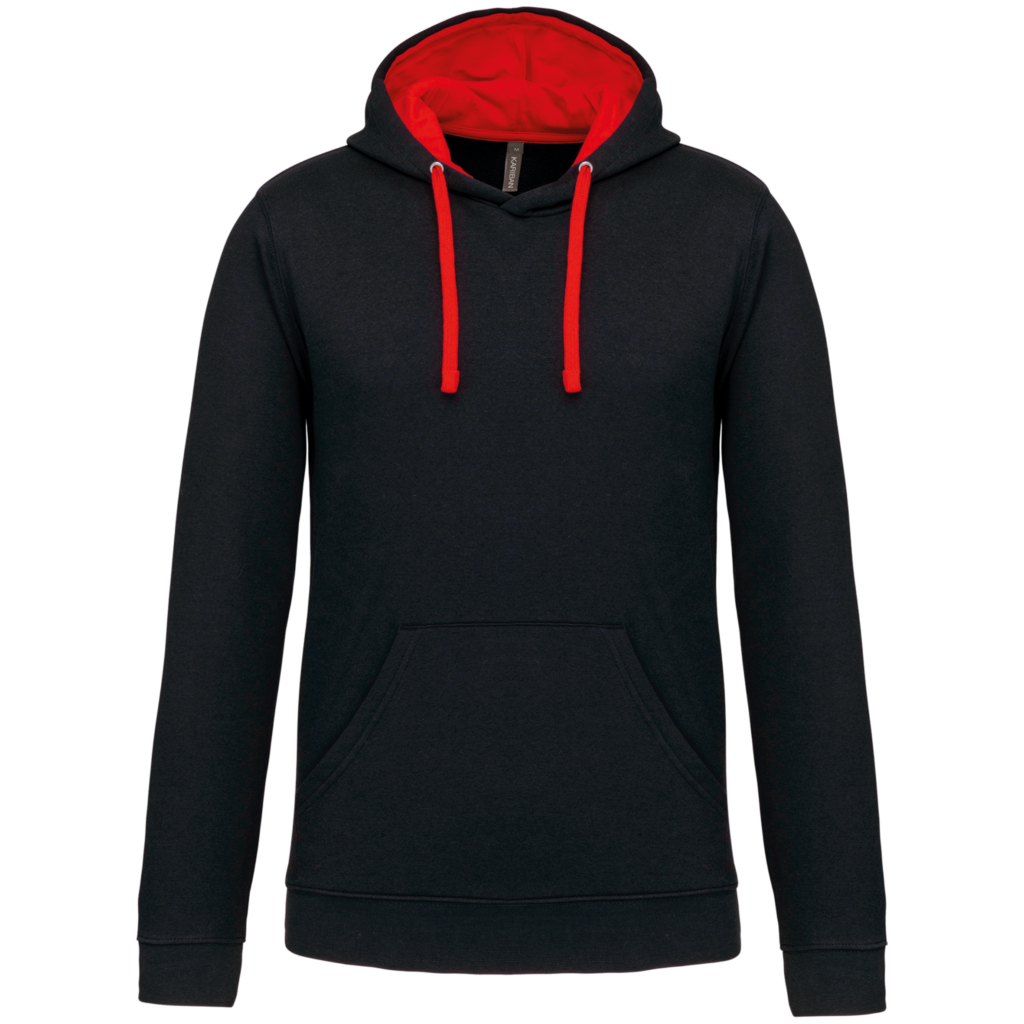 Sweat-shirt capuche contrastée homme