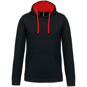 Sweat-shirt capuche contrastée homme