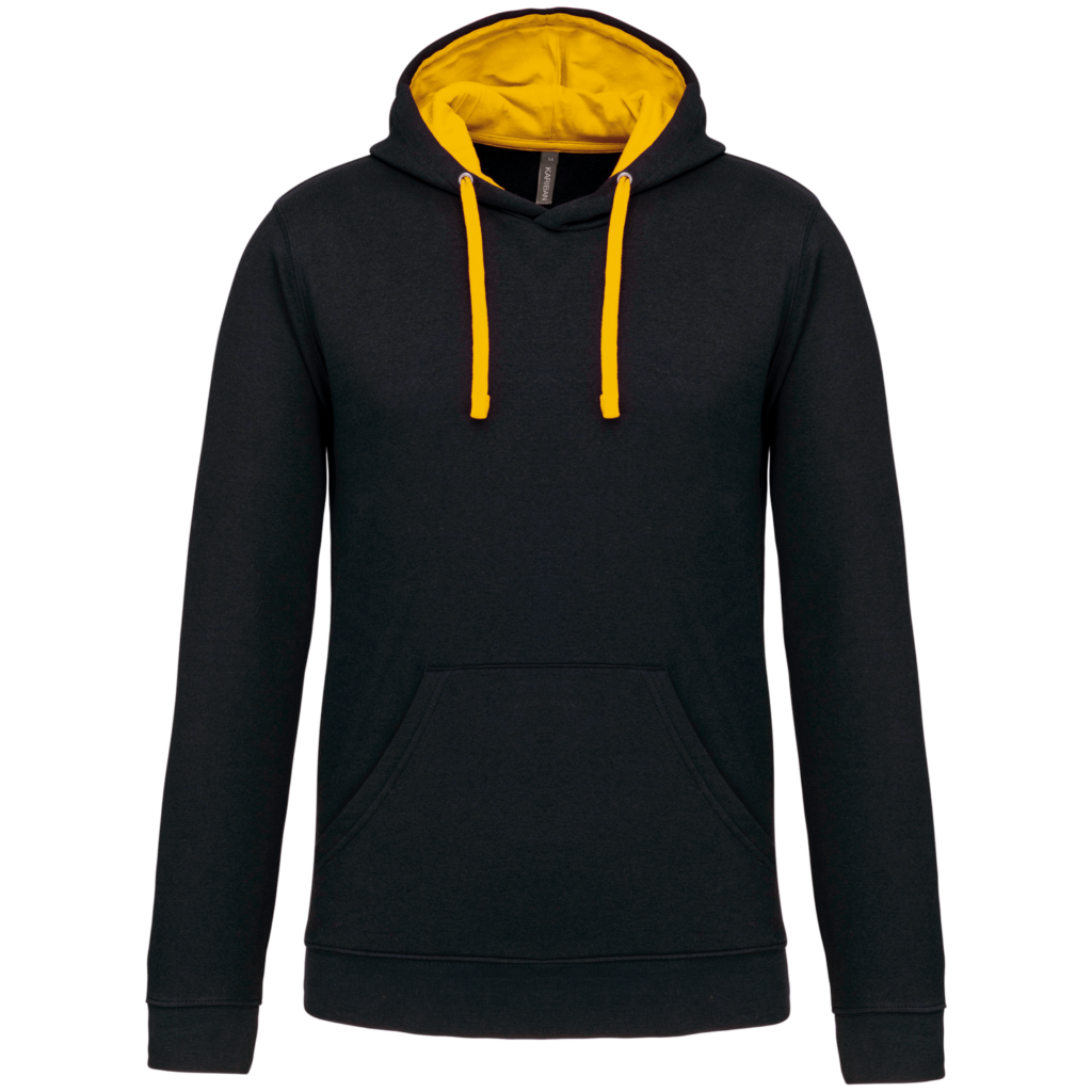 Sweat-shirt capuche contrastée homme