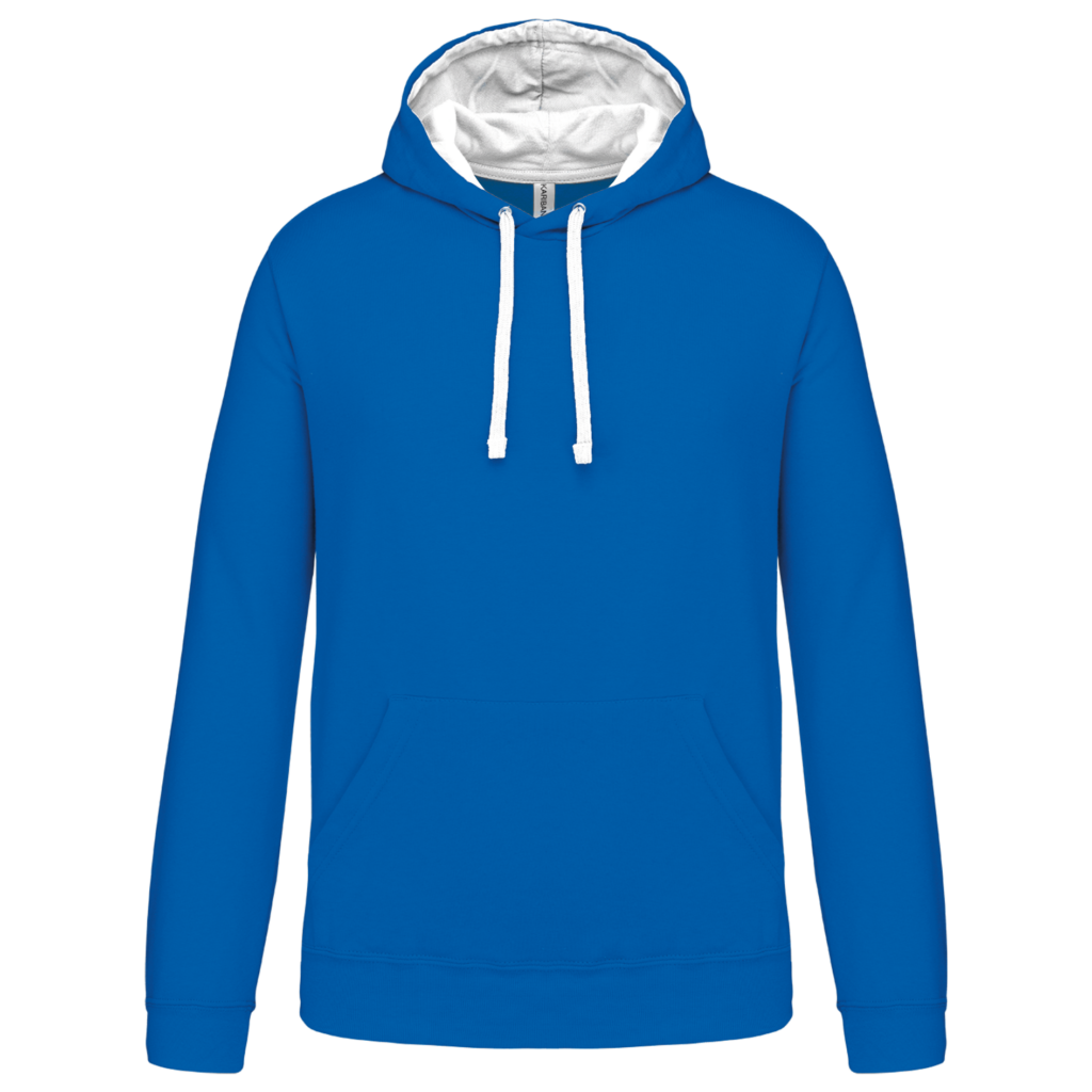 Sweat-shirt capuche contrastée homme