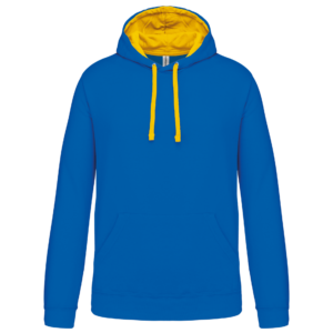 Sweat-shirt capuche contrastée homme