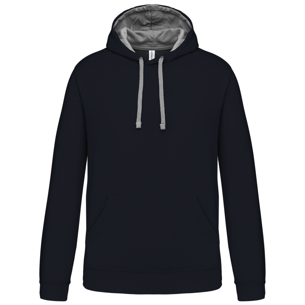 Sweat-shirt capuche contrastée homme