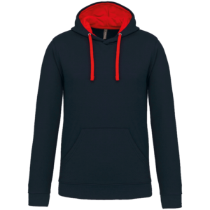 Sweat-shirt capuche contrastée homme